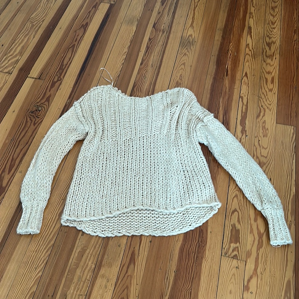 Xsmall like new open weave free people sweater